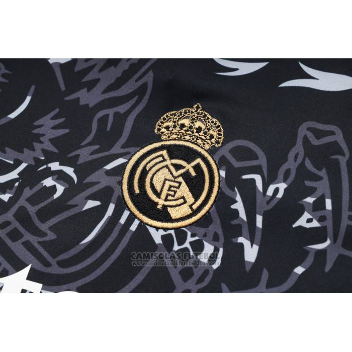Fato de Treino Real Madrid Dragon Manga Curta 2024-2025 Preto - Calcas Curta